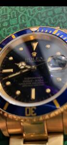  super rare 80's Submarine 16808 Fujitsubo dial violet dial ( purple ) Full Original to lithium actual thing confirmation judgment possible 