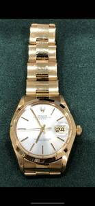  super illusion sudden rise middle oyster Perpetual Date pure gold 1500 model 1972 year manufacture silver face to lithium overhaul written estimate attaching 