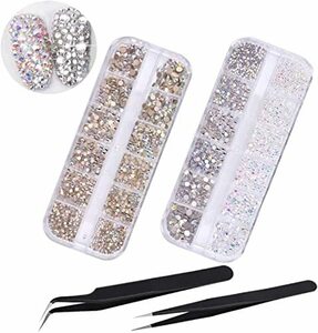  nail art parts nails deco for crystal rhinestone high capacity set DIY self nail color rhinestone 4 color case go in pin se