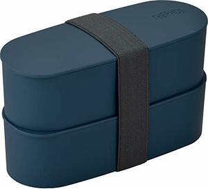  Thermos коробка для завтрака 2 уровень свежий ланч box 600ml темно-синий DJT-600W NVY