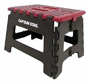 キャプテンスタッグ(CAPTAIN STAG) 踏み台 ステップ 椅子 折りたたみ ステップ Sサイズ レッド UW-1510