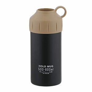 ベストコ ステンレス ペットボトル ホルダー 500ml 600ml ブラック NQ-0004 500~600ml用 HOLD MUG