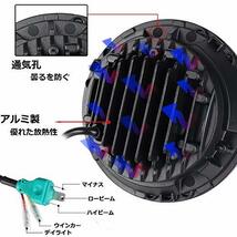 MOVOTOR 7インチ led ヘッドライト， jkラングラー ヘッドライト デイライトとウインカー機能付き jeep ラングラー ジムニー_画像4