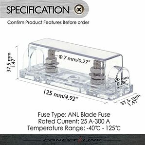 Conext Link FHA15100 1つ1/0 2 4AWG ANLヒューズホルダー、100Aヒューズ5個付きの画像3