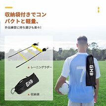 GHB ラダー トレーニングラダー 野球 サッカー 6m 12枚 収納袋付き スピードラダー 瞬発力 敏捷性 陸上競技 小学生 子供 キッズ 初_画像2