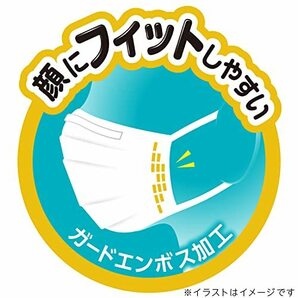 レック 日本製 不織布 マスク さわやかフィット ふつうサイズ 60枚入 ( 個包装 ) 175×90mm /幅広ゴム/JIS規格適合/全国マスの画像3