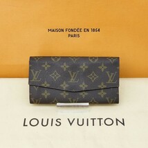 正規品 美品 LOUISVUITTON ルイヴィトン ヴィトン 長財布 財布 ポシェットポルトモネクレディ モノグラム レディース メンズ 兼用 T21825_画像1