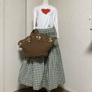  Kaneko Isao зеленый проверка юбка 