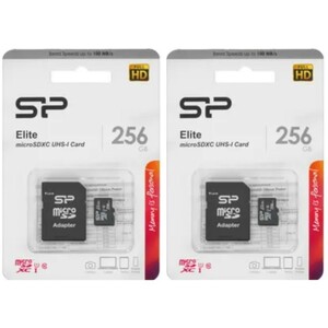 microSDXC256GBメモリーカード（Silicon Power）SP256GBSTXBU1V10SP 2個セット【1円スタート出品・新品・送料無料】