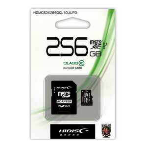 microSDXC256GBメモリーカード（HI-DISC）HDMCSDX256GCL10UIJP3【1円スタート出品・新品・送料無料】