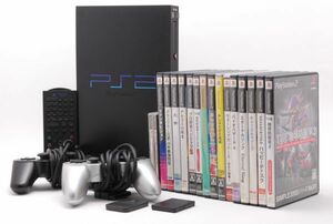 ★赤字処分!箱付動作品!ソフト17本セット★SONY PlayStation2 PS2 SCPH-18000 ゲーム機本体 ソニー プレイステーション プレステ