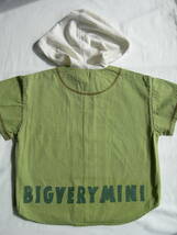 BIGVERY　ユニフォーム風　フード付き半袖シャツ　サイズ110_画像6