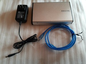 BUFFALO 玄人志向 ◆ 外付け HDDケース MOBILE DISC ◆3.5インチ SATA USB2.0 ◆ACアダプターUSBケーブル 互換品◆スタンド//ネジ2本 無し