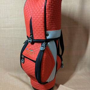 【未使用品】AMATA SPRING CC アマタスプリング カントリークラブ Mini Golf Bag ミニキャディバッグ型 カートバッグ 赤x黒x銀 保冷仕様の画像1