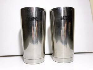 THERMOS/サーモス☆JMO-400(SL) 真空断熱タンブラー 400ml×2個セット ステンレス☆USED品