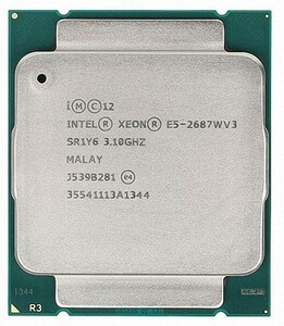 2個セット Intel Xeon E5-2687W v3 SR1Y6 10C 3.1GHz 25MB 160W LGA2011-3 DDR4-2133