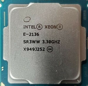 Intel Xeon E-2136 SR3WW 6C 3.3GHz 12MB 80W LGA1151