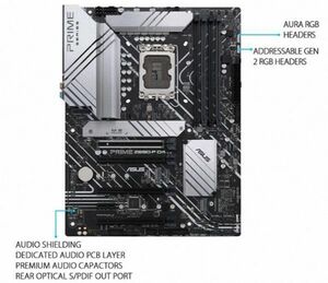 ASUS PRIME Z690-P D4 DDR4 HDMI M.2 USB 3.2 Type-C LGA 1700 ATX Intel Motherboard