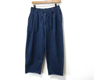  pual ce cin pretty Silhouette indigo dyeing 2 tuck pants 