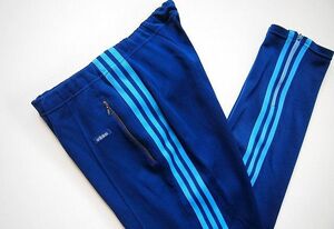 70s 80s vintage●adidas アディダス ジャージ パンツ トラックパンツ 4 デサント 裾ジップ ヴィンテージ 古着