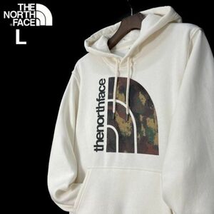 1円～!売切!【正規新品】THE NORTH FACE◆JUMBO HALF DOME HOODIE パーカー US限定 裏起毛 ビッグハーフドーム(L)白 迷彩柄 181130-30