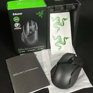 Razer Basilisk X HyperSpeed レーザー バジリスク ハイパースピード ゲーミングマウス ワイヤレス 2.4GHz 中古品■兵庫県姫路市発 A2