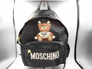 15488d MOSCHINO モスキーノ リュックサック バックパック PVC テディベア W29×H39×D13cm