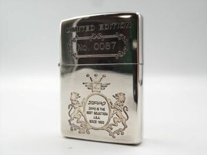 16347a ZIPPO ジッポー オイルライター LIMITED EDITION No.0087 ZIPPO IS THE BEST SELECTION US.A. SINCE 1932 J 1991年
