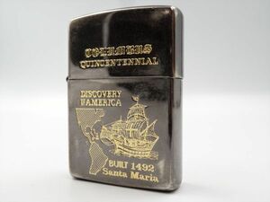 16325a ZIPPO ジッポー オイルライター コロンブス サンタマリア号 DISCOVERY OF AMERICA BUILT 1492 L 1992年