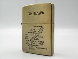 16343a ZIPPO ジッポー オイルライター OKINAWA 沖縄限定 地図 L 1990年