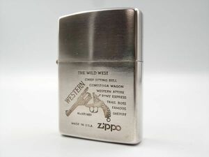 16323a ZIPPO ジッポー オイルライター THE WILD WEST WESTERN No.6R1480 G 1991年