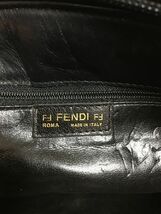 ヴィンテージ FENDI フェンディ レザー ポーチ ウエストポーチ ブラック_画像6