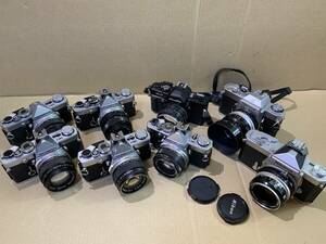 OLYMPUS OM-1 ×4個/OM-2/Nikon Nikomat/MINOLTA X-7/ 大量 カメラ レンズ まとめて ジャンク セット まとめ (373) 
