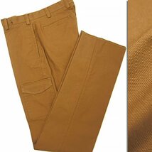 訳有 ユキトリイオム コットン キャンバス ストレッチ カーゴ パンツ 85(XL) 茶 【P28096】 メンズ YUKI TORII HOMME ワーク ミリタリー_画像1