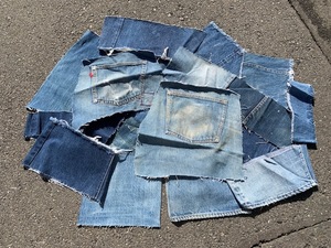 ヴィンテージ　リーバイス　501E 66 505　大量のハギレ　26枚セット　VINTAGE LEVIS　501XX　506XX