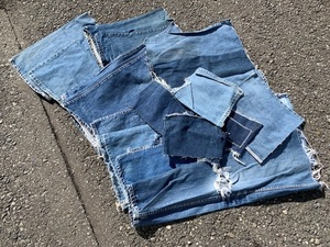 ヴィンテージ　リーバイス　大量の裾19本　ハギレセット　VINTAGE LEVIS 501 505 606 646 517 501E 501XX　リペア用に