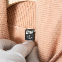 UNIQLO ユニクロ カシミヤ100％ タートルネック長袖セーター ニット トップス 定番 ベーシック シンプル くすみカラー ピンク L レディース_画像5