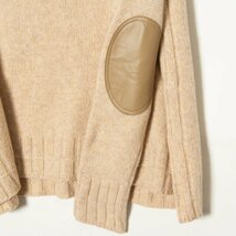 MACHATT マチャット エルボーパッチ付き長袖セーター ニット オーバーサイズ ウール80％ 大人かわいい カジュアル ベージュ 日本製_画像4