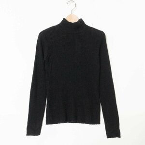 OZONE COMMUNITY ozone komyuniti high‐necked rib knitted sweater long sleeve tops moheya black black beautiful . casual simple autumn winter 