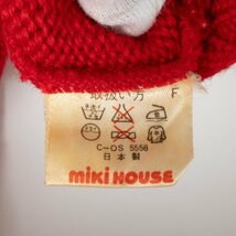 MIKI HOUSE ミキハウス 子供服 キッズ ベビー ワッペン Vネックカーディガン 100cm ウールカーディガン レッド 赤 スクールカーディガン_画像3