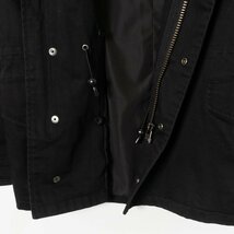 BEAUTY&YOUTH UNITED ARROWS ジップアップコート ブルゾン ビューティ&ユース ブラック アウター コットン100％ フード収納 メンズ men's M_画像3