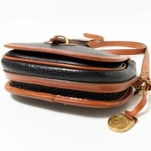 【1円スタート】DOONEY＆BOURKE ドゥニー&バーク ショルダーバッグ レザーバッグ 斜めがけ 2way ポーチ ダークネイビー ブラウン レザー_画像4