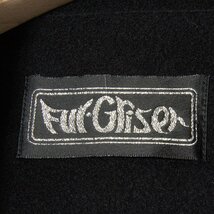 【1円スタート】Fur Griser カシミヤ100％ ステンカラーコート アウター 肩パッド レトロ クラシカル フェミニン 黒 ブラック 無地 7_画像7