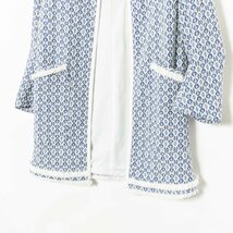 ZARA BASIC OUTERWEAR ノーカラコート ザラ ベーシック アウター 羽織り 柄物 ザラ女 綺麗め 大人カジュアル コットン混 春秋 USAサイズXS_画像3