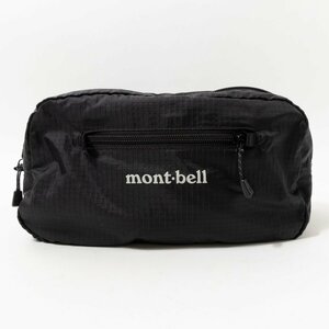 【1円スタート】mont-bell モンベル ポケッタブルライトポーチM 1123986 ウエストバッグ ショルダーバッグ ナイロン BK ブラック 旅行 軽量