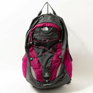 【1円スタート】THE NORTH FACE ザ ノースフェイス NM06955 バックパック パープル グレー ナイロン ユニセックス レインカバー付き bag 鞄