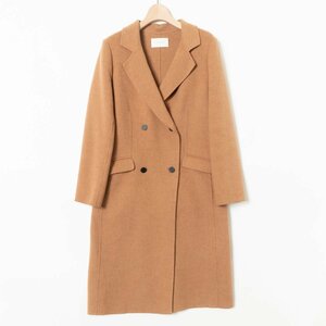 PINKY&DIANNE Pinky and Diane ji long Ram li bar coat long . coat plain outer 36 wool Brown tea color beautiful . casual 