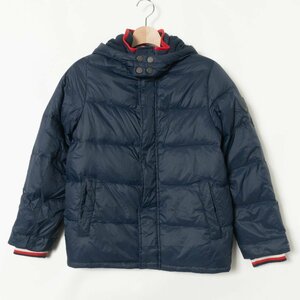 Tommy Hilfiger トミー ヒルフィガー キッズ 中綿 ダウンジャケット アウター 防寒 上着 フーディ M ナイロン100% ネイビー 紺 ジュニア