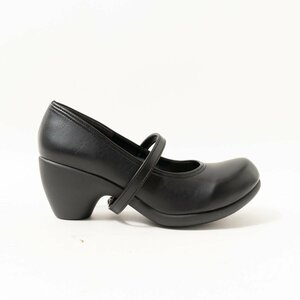 Re:getA リゲッタ パンプス ブラック 黒 23cm レザー 日本製 2WAYベルト レディース シンプル 幅広 ゆったり カジュアル シューズ 婦人靴