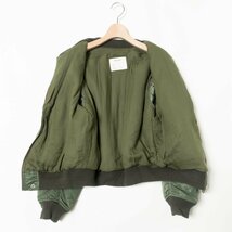 MOUSSY マウジー MA-1風 ブルゾン ジャケット アウター 上着 ジップアップ 無地 カーキ 緑 ミリタリー カジュアル 秋冬_画像5